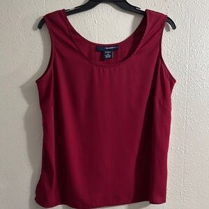 Denim 24/7 Red Tank Top Scoop Neck Sleeveless